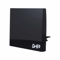 Antena para Televisión Ghia GANT-001 para Interiores, FM/UHF/VHF, Negro