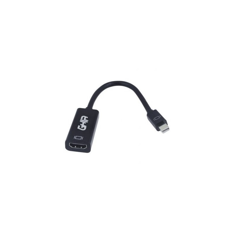 Adaptador Ghia Mini DisplayPort Macho - HDMI Hembra, Negro