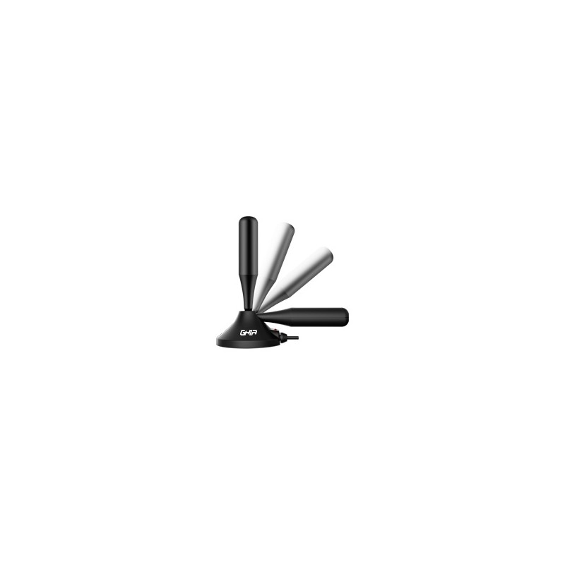 Antena para Televisión Ghia GANT-002 para Interiores, UHF, Negro