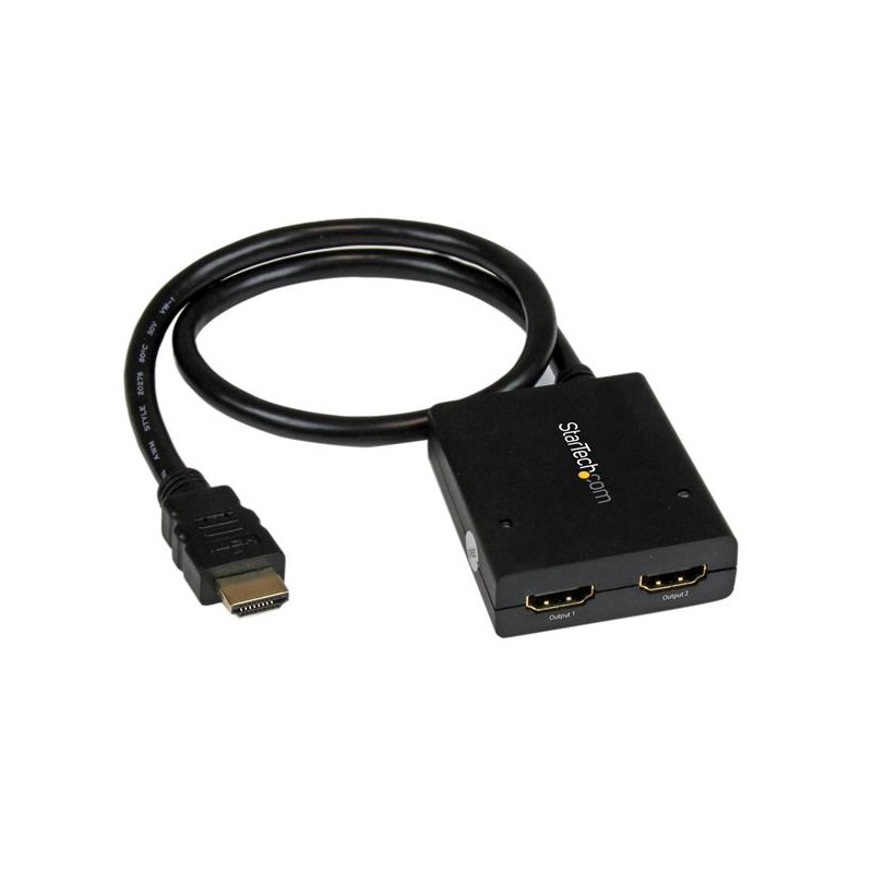 Divisor de Video HDMI de 2 Puertos, Splitter HDMI 4k 30Hz de 2x1 Alimentado por USB StarTech.com