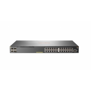 Switch Gigabit Ethernet 2930F, 24 Puertos Poe+ 10/100/1000Mbps + 4 Puertos Sfp+, 128 Gbit/S, 32.768 Entradas - Administrab ARUBA