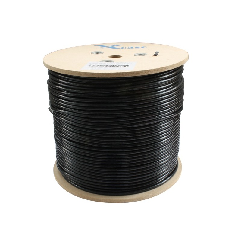 Bobina de Cable X-Case Cat6 UTP 4 Pares, 305 Metros, Negro