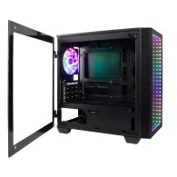 Gabinete Game Factor CSG560 con Ventana, Micro ATX, Micro ATX/Mini-ITX, USB 2.0/3.0, sin Fuente, Negro