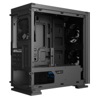 Gabinete Game Factor CSG550 con Ventana, Mini-Tower, Micro ATX/Mini-ITX, USB 3.0, sin Fuente, Negro