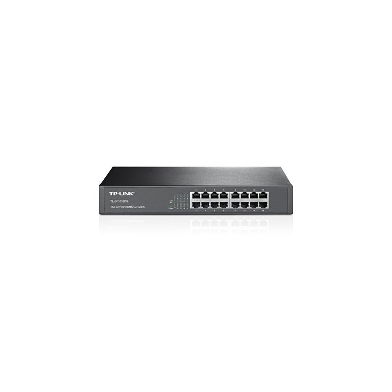 Switch TP-Link Fast Ethernet TL-SF1016DS, 10/100Mbps, 3.2Gbit/s, 16 Puertos, 8000 Entradas – No Administrable