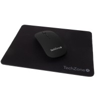 Mouse Techzone Láser Tz18Mouinamp-Ng, Inalámbrico, Usb, 1600Dpi, Negro - Incluye Mousepad Techzone TECHZONE