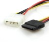 Cable de Poder Molex Xtech (4-pin) Macho - SATA Hembra, 15cm