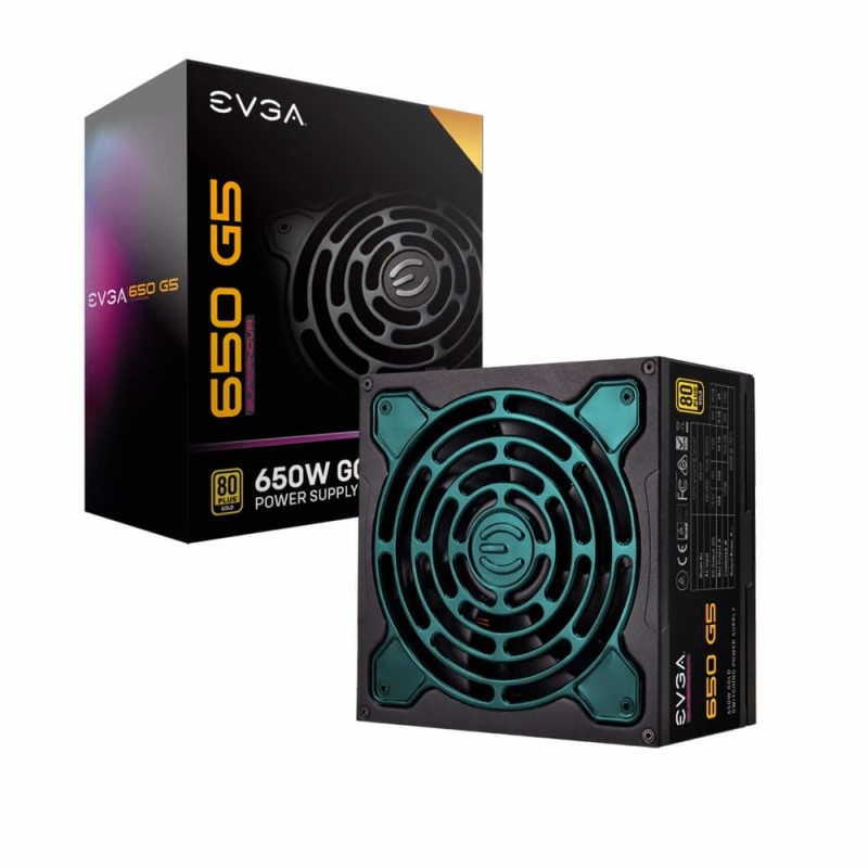 Fuente de Poder 650W EVGA Supernova 650 G5, 80 PLUS Gold, 20+4 pines ATX, 135mm