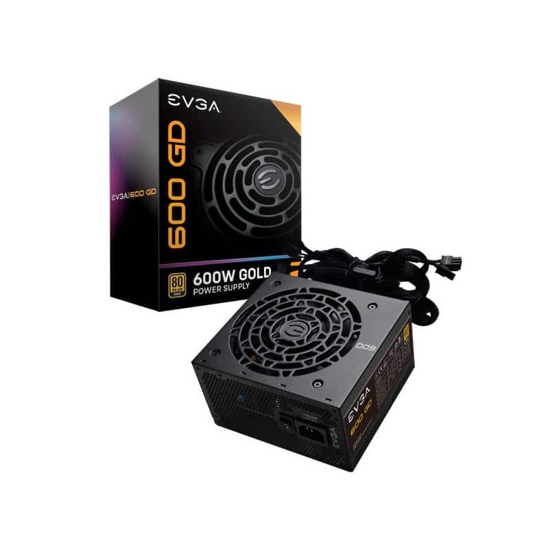 Fuente de Poder 600W EVGA 600 GD, 80 Plus Gold, 24 pines ATX, 120mm