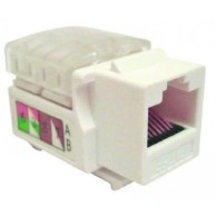 Jack de Red Cat6 UTP BRobotix, RJ-45, Blanco