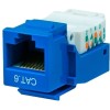 Jack de Red Cat6 Tipo Keystone BRobotix, RJ-45, Azul/Blanco