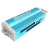 Lector de Memoria BRcobotix 180420A, MS Duo/MicroSD/SD, USB 2.0, Azul