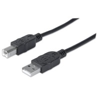 Manhattan Cable USB de Alta Velocidad, USB 2.0 A Macho - USB 2.0 B Macho, 5 Metros, Negro