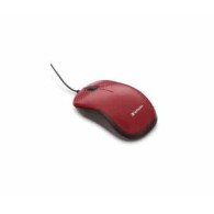 Mouse Verbatim Silent Corded, Alámbrico, USB, Rojo