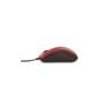 Mouse Verbatim Silent Corded, Alámbrico, USB, Rojo