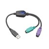 Adaptador USB Tripp Lite U219-000-R, USB a PS/2, Para Teclado y Mouse