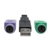 Adaptador USB Tripp Lite U219-000-R, USB a PS/2, Para Teclado y Mouse