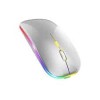 Mouse Gamer Nextep, Inalámbrico, RGB, Plata