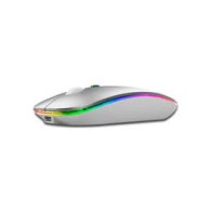 Mouse Gamer Nextep, Inalámbrico, RGB, Plata