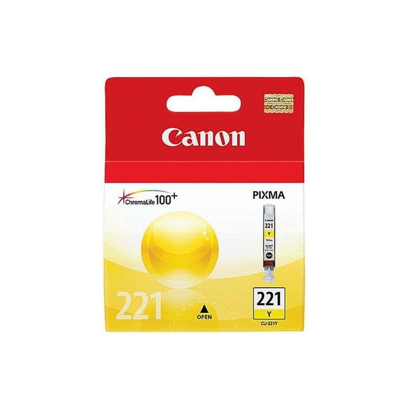 Cartucho de Tinta Canon Amarillo Cli-221, Inyección de tinta