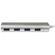 Hub Portátil USB A 3.0 de 4 Puertos con Cable Incorporado, Plata/Blanco StarTech.com