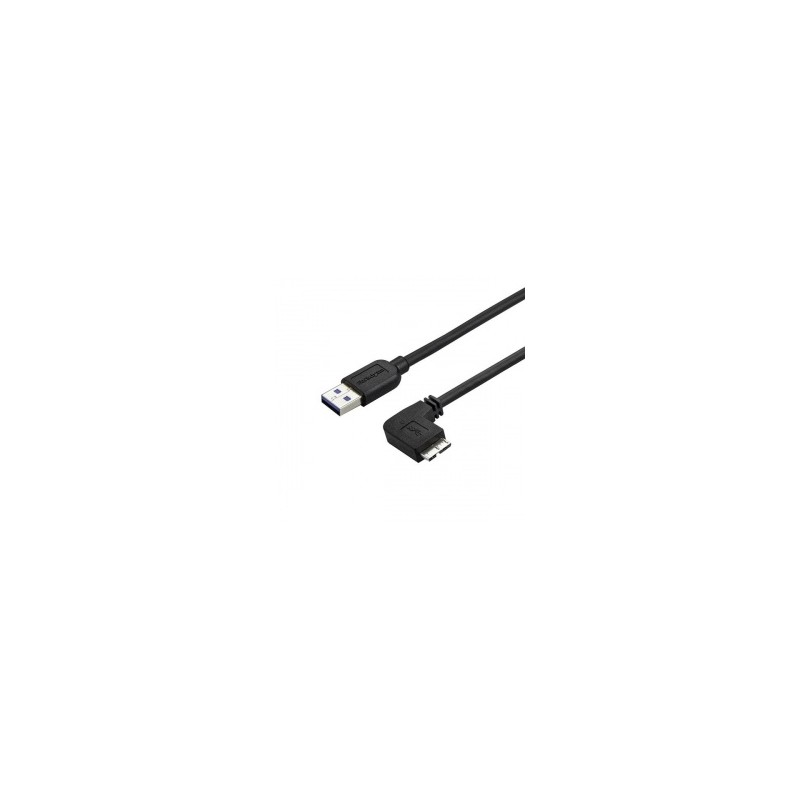 Cable Delgado de Micro USB 3.0, Ángulo Derecho, 50cm, Negro StarTech.com