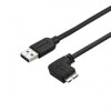 Cable Delgado de Micro USB 3.0, Ángulo Derecho, 50cm, Negro StarTech.com