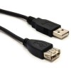 BRobotix Cable USB 2.0 A Macho - USB 2.0 A Hembra - 1.8 Metros - Negro