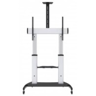 Manhattan Soporte Movil para Pantalla 60" - 100", hasta 100Kg, Plata