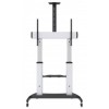 Manhattan Soporte Movil para Pantalla 60" - 100", hasta 100Kg, Plata