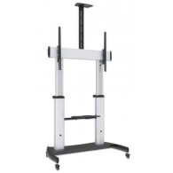 Manhattan Soporte Movil para Pantalla 60" - 100", hasta 100Kg, Plata