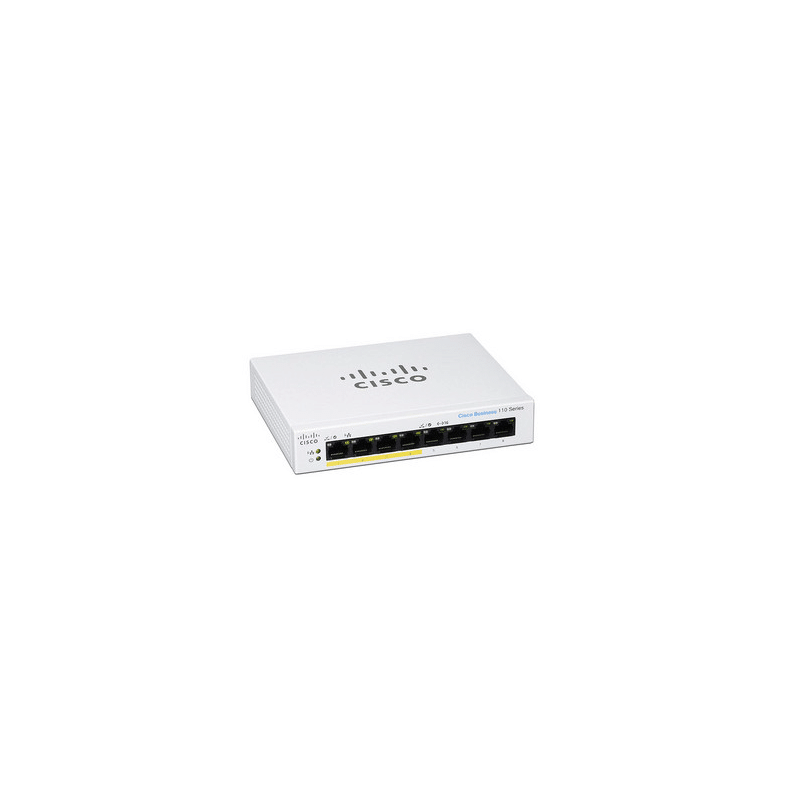 Switch Cisco Gigabit Ethernet Business 110, 8 Puertos 10/100/1000Mbps (4X Poe), 16 Gbit/S, 8000 Entradas - No Administrable CISCO