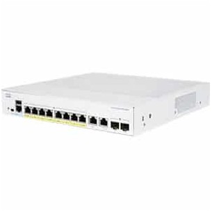 Switch Cisco Gigabit Ethernet Business 350, 8 Puertos Poe+ 10/100/1000Mbps + 2 Puertos Sfp, 1000 Mbit/S, 16.000 Entradas - Admin