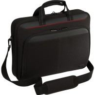 Maletín Classic TCT027US Laptop 15.6", Poliéster, Negro/Rojo