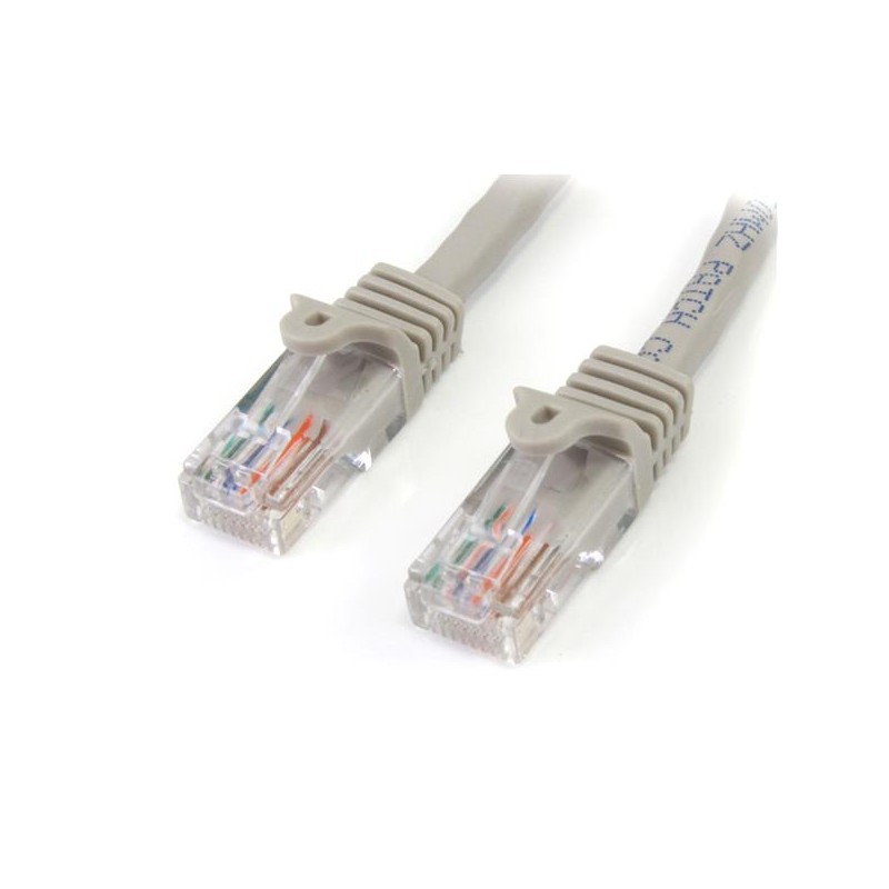 CABLE DE 7.5M CAT5E ETHERNET RJ45 GRIS - SIN ENGANCHES .