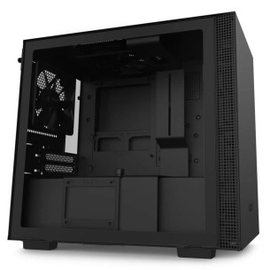 NZXT H210i Matte Black Gabinete con Ventana RGB, Mini-Tower, Mini-ITX, USB 3.2, sin Fuente, Negro