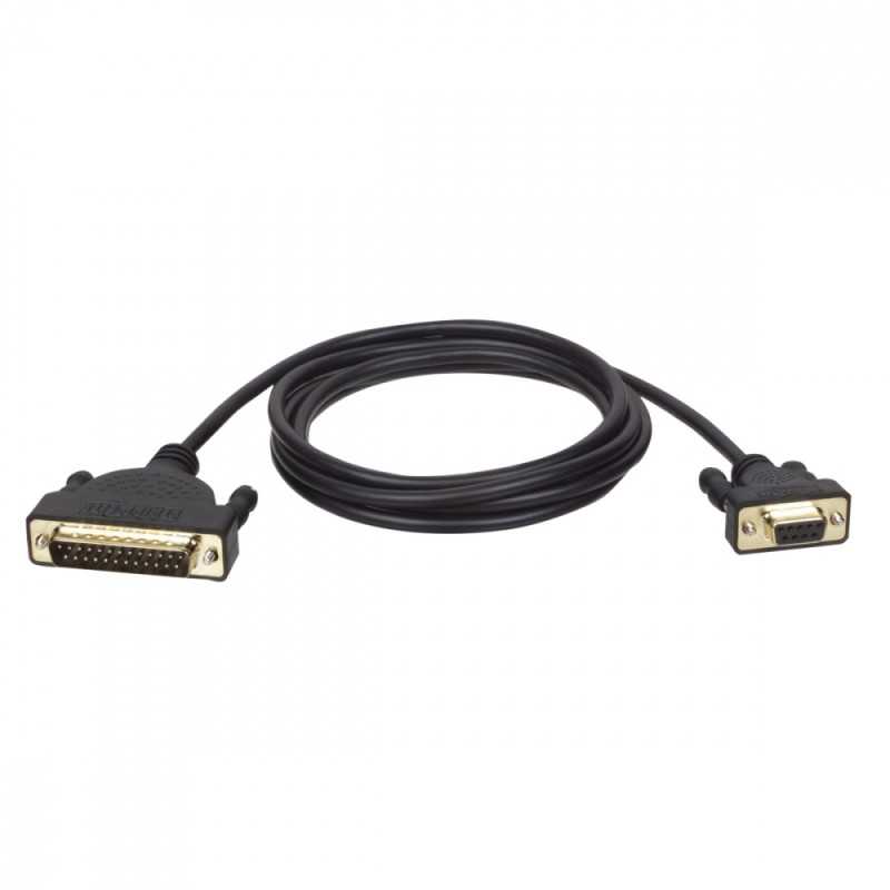 Cable DB9 Hembra - DB25 Macho, 1.83 Metros, Negro Tripp Lite