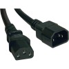 Tripp Lite Cable de Poder para PC C14 Coupler Macho - C13 Hembra Coupler, 1.22 Metros, Negro