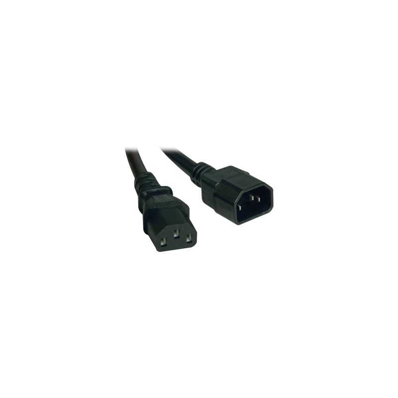 CABLE DE EXTENSION COMPUTADORA PC C14/C13 10A 18AWG, 30.5CM .