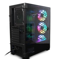 Gabinete Hollow 2500 Yeyian con Ventana, Midi Tower, ATX/EATX/ITX/Micro ATX, USB 3.2, sin Fuente, Negro