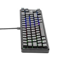 Teclado Gamer AKIL S3500 Yeyian RGB, Teclado Mecánico, Switch Blue, Alámbrico, Negro (Español)