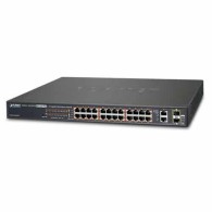 Switch Gigabit Ethernet Fgsw-2624HPs4, 26 Puertos 10/100/1000Mbps + 2 Puertos Sfp, 8 Gbit/S, 4000 Entradas - Administrabl Planet GENERICO