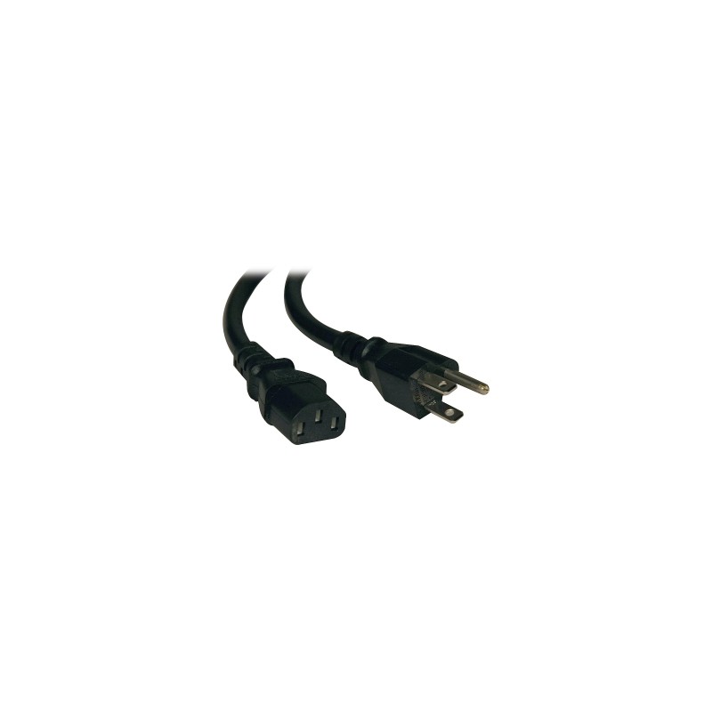 CABLE ALIMENTACION COMPUTADORA PC 13A 16AWG NEMA 5-15P/C13, 61C.