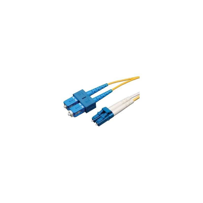 Tripp Lite Cable Fibra Óptica OFNR 2x LC Macho - 2x SC Macho, 3 Metros, Amarillo