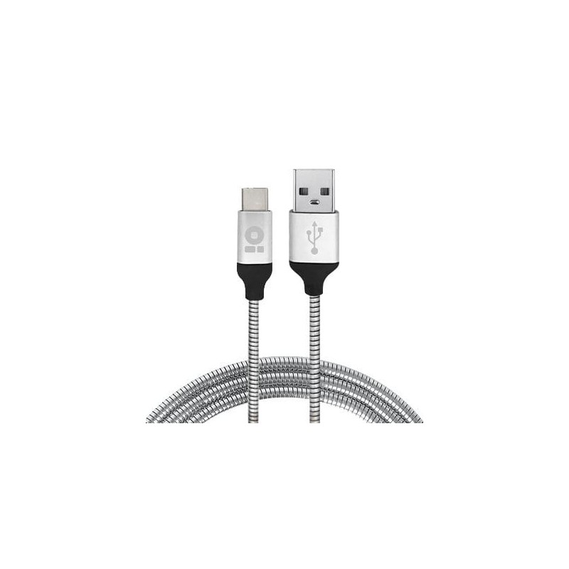 Cable USB BRobotix 180501 USB-C Macho - USB Macho, 1 Metros, Plata