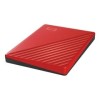 Disco Duro Externo Western Digital WD My Passport, 2TB, USB 3.2, Rojo