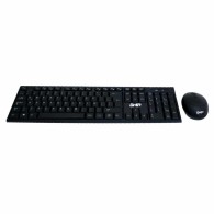 Kit de Teclado y Mouse Ghia GT5000, Inalámbrico, USB Radio Frecuencia, Negro (Español)