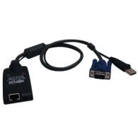 Tripp Lite Cable KVM, HD15/USB Macho - RJ-45 Hembra, Negro