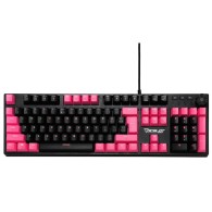 Teclado Gamer OGMK04 RGB Ocelot Gaming, Teclado Mecánico, Alámbrico, Negro/Magenta (Español)