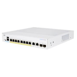 Switch Cisco Gigabit Ethernet Business 350, 8 Puertos Poe+ 10/100/1000Mbps + 2 Puertos Sfp, 20 Gbit/S, 16.000 Entradas - Adminis
